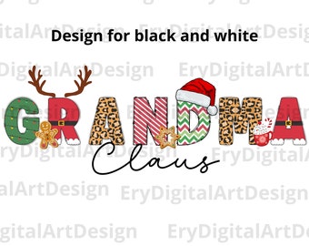 Christmas png, Grandma Claus png, Retro Christmas png, Christmas sublimation, Sublimation design, t-shirt png, Grandma Christmas, png.