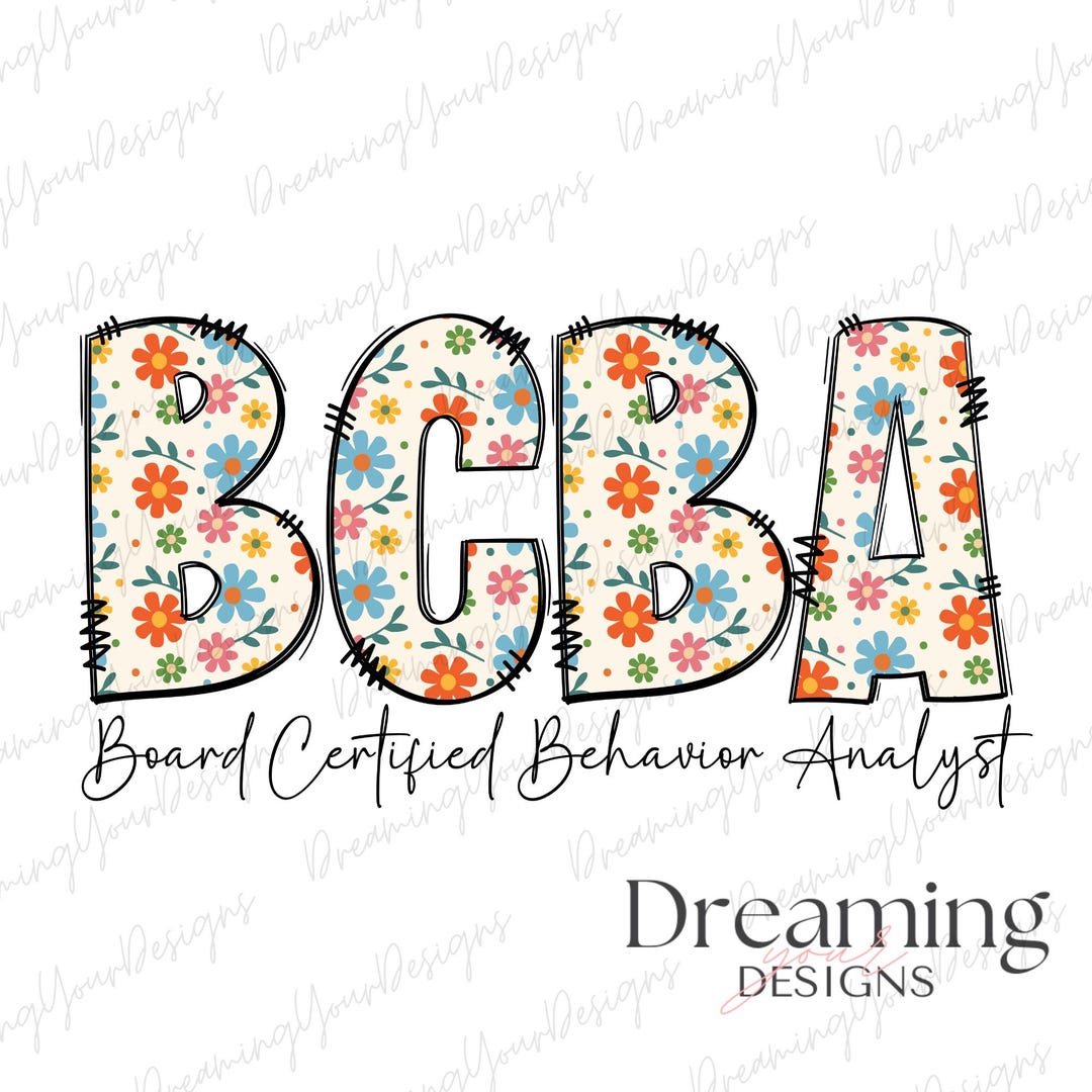 BCBA Png Pastel, Board Certified Behavior Analyst Png, Floral BCBA ...