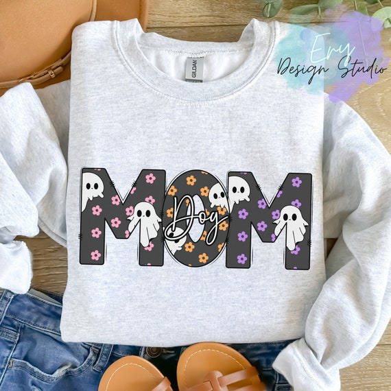 Mamá de perro Halloween png, perro mamá png, halloween png, diseños de sublimación, sublimación mamá perro, amante perros png, amor animales