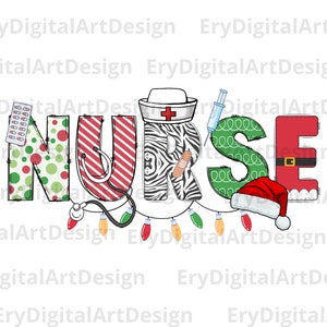 Nurse Christmas png, Merry Christmas, Nurse png, Nurse Design, stethoscope png, sublimation design, Christmas sublimation designs