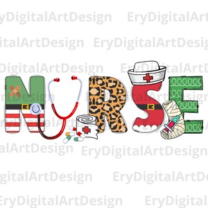 Nurse Christmas png, Merry Christmas png, Nurse png, Nurse design, stethoscope png, sublimation design, Christmas sublimation designs