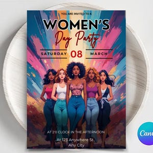 International Women's Day Invitation | Women's History Month | Ladies Brunch Invite | Printable, Digital Invitation