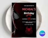 Editable Spiderman Birthday Invitation Template (Digital Download)
