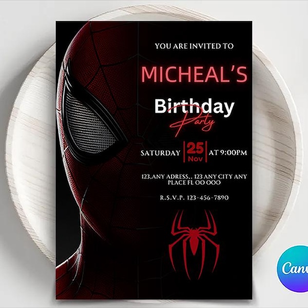 Spiderman Digital Pdf - Etsy