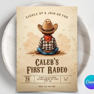 Editable Cowboy Birthday Invitation, Saddle Up And Put Your Boots On, Cowgirl Party, Western Hoedown Birthday Party Invite, Western Invite