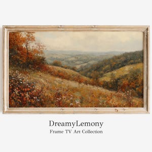 Autumn Wildflower Landscape Frame TV Art (Digital Download)