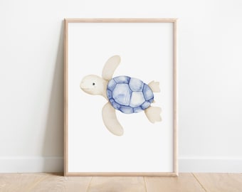 Stampa di tartarughe: arte di animali marini (download digitale)