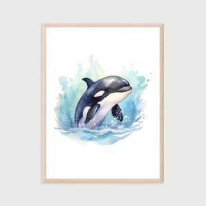 Baby Orca Print: Nursery Wall Art (Digital Download)