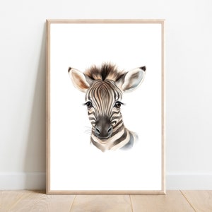 Zebra Nursery Print | Digital Print | Animal Print | Nursery Decor | Nursery Wall Art | Safari Animal Print | Safari Nursery Decor