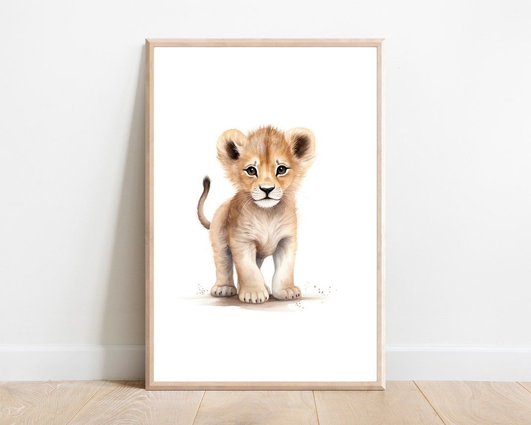 Lion Nursery Decor Baby Lion Nursery Decor Digital Print Safari Animal