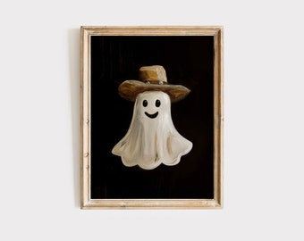 Cowboy Ghost Halloween Print: Southwestern Spooky Decor (Digital Download)