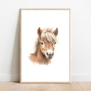 Horse Nursery Print | Digital Print | Horse Nursery Wall Art | Horse Nursery Wall Decor | Horse Nursery Decor | Baby Horse Print