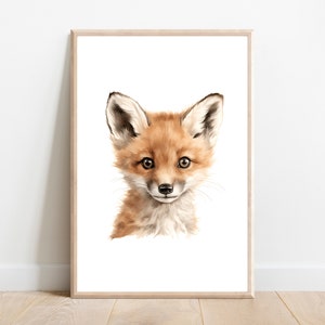 Fox Nursery Art Print: Woodland Animal Decor (Digital Download)
