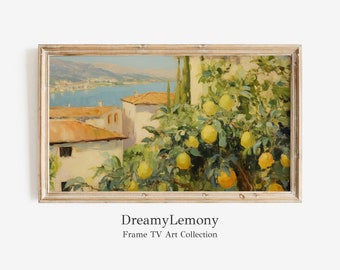 Italian Lemon Grove Frame TV Art: Mediterranean Village (Digital Download)