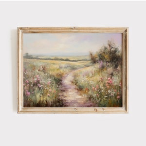 Pastoral Country Landscape Art Print: Rustic Scenery (Digital Print)