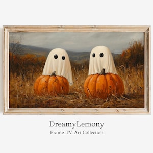 Halloween Frame TV Art | Samsung Frame TV Art | Ghost Tv Art | Pumpkin Tv Art | Halloween Decor | Spooky Tv Art | Art for Samsung Tv