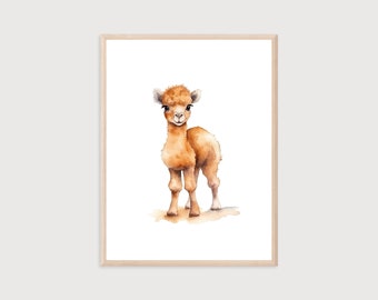 Baby Camel  Print: Desert Nursery Wall Art (Digital Print)