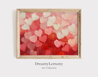 Lámina de corazón de San Valentín: Decoración romántica para pared (Descarga digital)