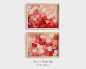 Valentines Heart Prints Set: Romantic Wall Art (Digital Download)