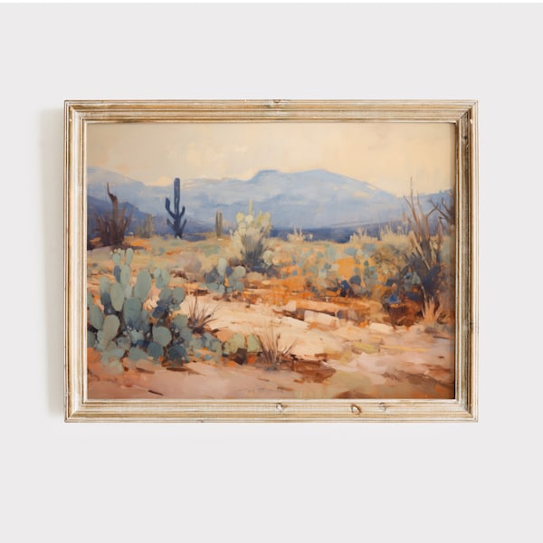 Desert Painting Print | Desert Wall Art | Digital Print | Desert Art Print | Landscape Print | Landscape Painting | Southwestern Wall Art