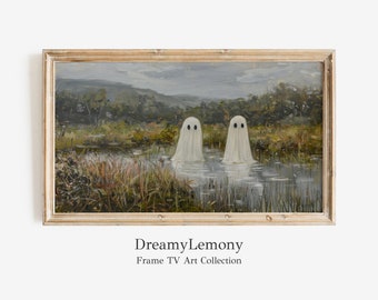 Spooky Ghosts Landscape - Halloween Frame TV Art (Digital Download)