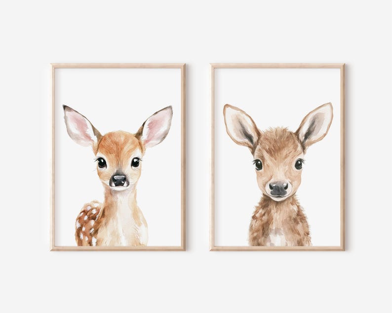 Gender neutral nursery wall print set