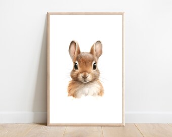 Squirrel Nursery Print: Woodland Animal Wall Art (Digital Print)