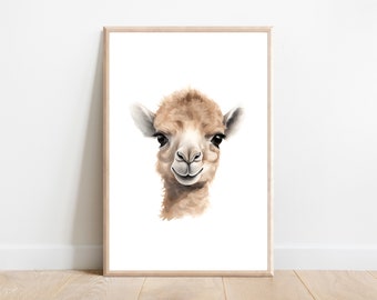 Baby Camel Nursery Print: Desert Animal Wall Art (Digital Download)