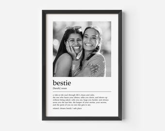 Personalized Bestie Definition Print with Photo (Digital Download)