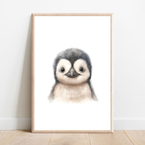 Penguin Nursery Print | Arctic Animal Nursery Decor | Penguin Nursery Decor | Digital Print | Penguin Nursery Wall Art | Baby Penguin Print