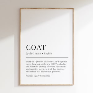 GOAT Definition Print: Modern Office Wall Art (Digital Print)