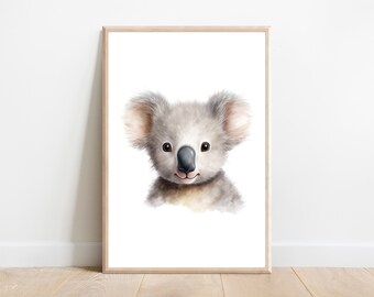 Koala Nursery Print: Australian Animal Wall Art (Digital Print)