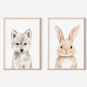 Baby room wall prints with cute animals