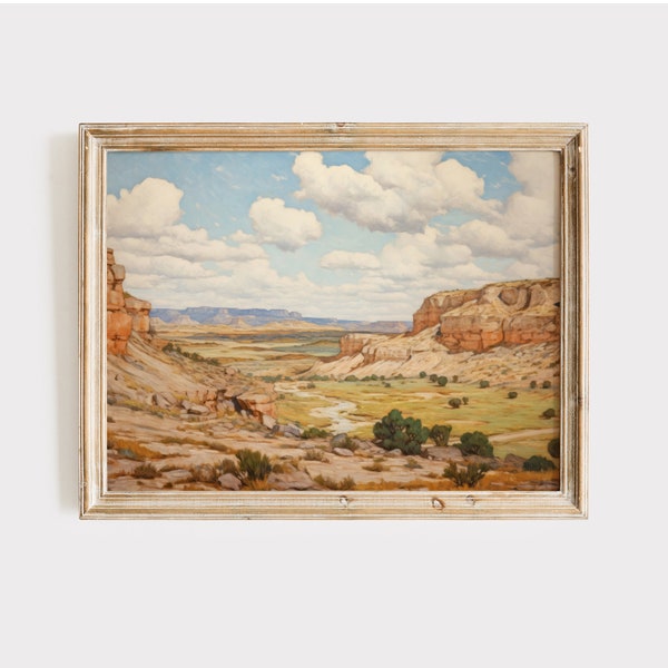 Texas Landscape Painting | Texas Wall Art | Digital Print | Western Art | Southwestern Decor | Western Landscape Print