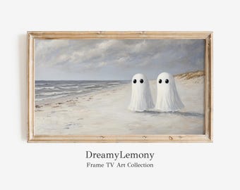 Halloween Geist Strand Rahmen TV Kunst: Gruseliges Küsten Dekor (Digitaler Download)
