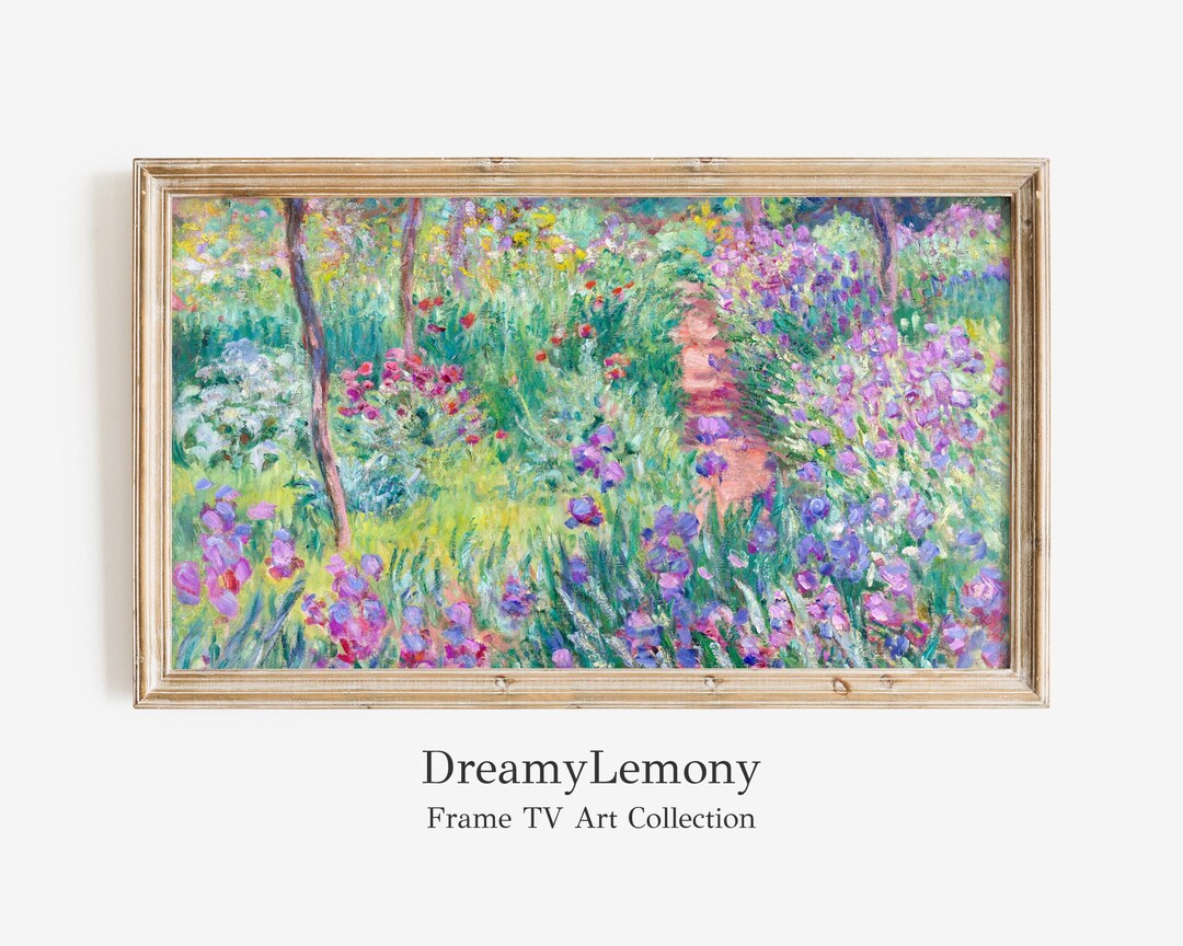 Monet's Garden Frame TV Art: Impressionist Floral Landscape