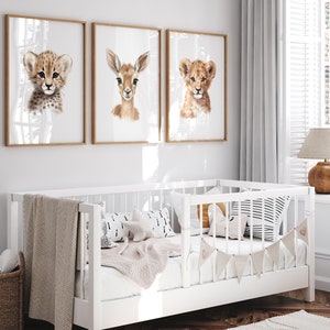 Safari Animal Nursery Prints: Jungle Nursery Theme (set of 6) (digital ...