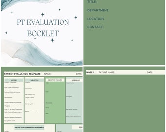 SNF Physical Therapy Initial Evaluation Template (PDF) - Etsy