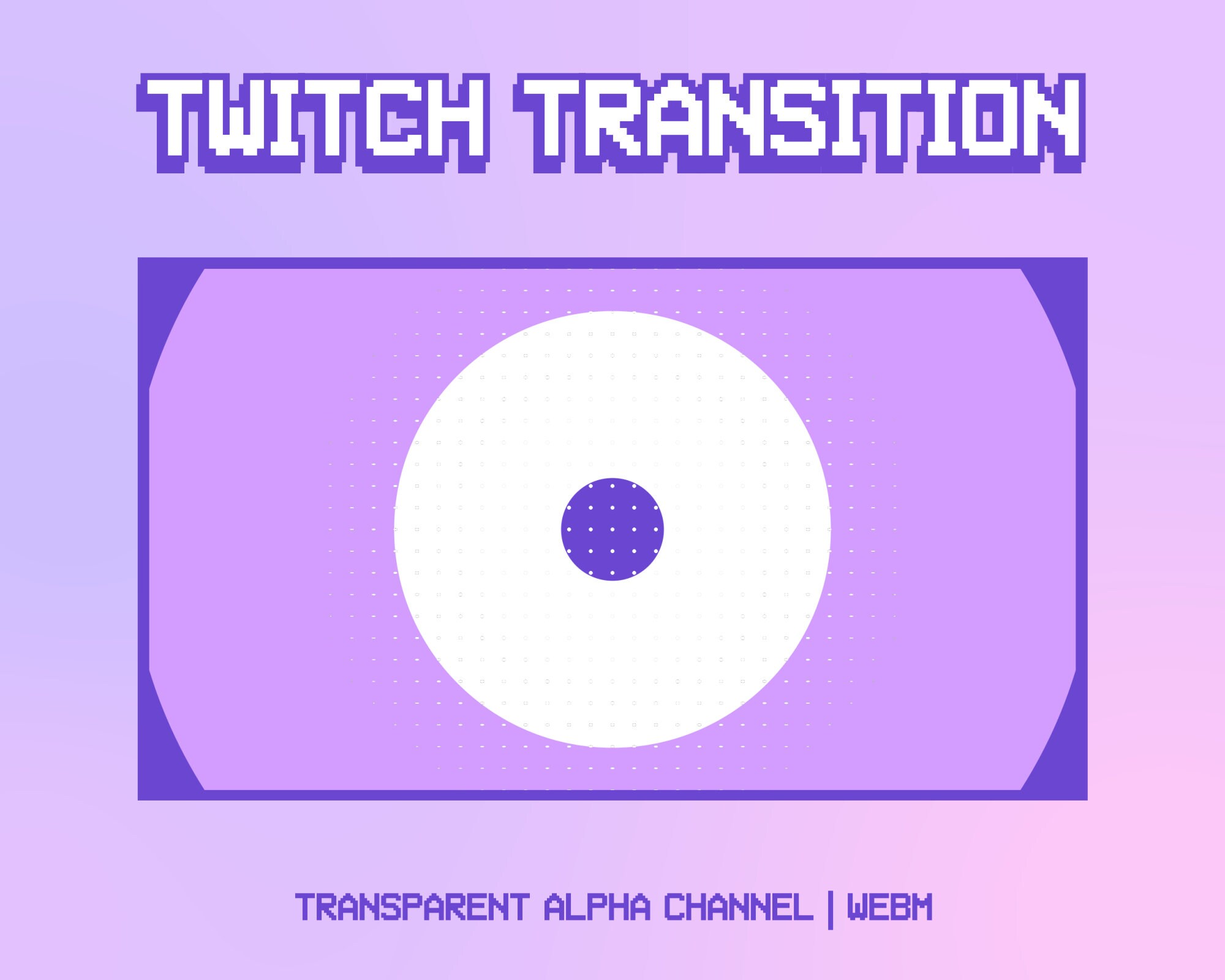 Stream Transition Sticker Twitch Transition Pink Circle | Twitch Stinger Transition | Animated ...