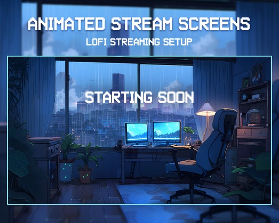 5x Animated Lofi Gaming Room Twitch Screen / Lofi Aesthetic -  Finland