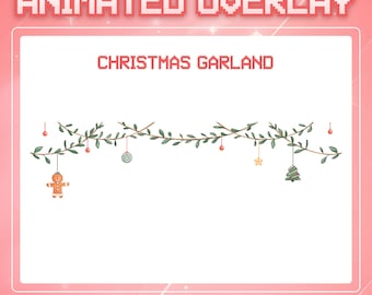 Animiertes Stream Overlay | Twitch Weihnachts Overlay | Animiertes Overlay | Bach Deko | Weihnachtsbaum | Lebkuchenmann | Gemütlich