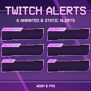 Animated Twitch Stream Alerts | Futuristic Neon Twitch Alerts | Twitch Animated Alert | Twitch Alerts Green | Vtuber | WEBM Format