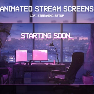 Geanimeerde Lofi Twitch-streamschermen | Lofi-streaming instellen | Speelkamer | Geanimeerde achtergrond | Vtuber