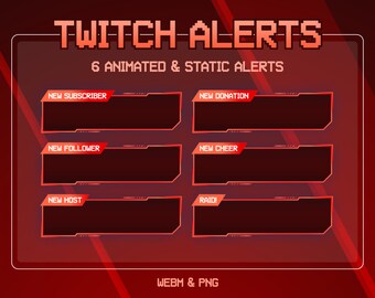 Animated Twitch Stream Alerts | Futuristic Neon Twitch Alerts | Twitch Animated Alert | Twitch Alerts Green | Vtuber | WEBM Format
