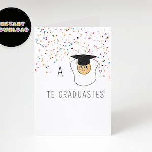 Graduation Card | A Huevo Te Graduastes | Graduation Gift | Latina Graduation | Funny Graduation | Digital Download Graduation Card