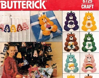 Butterick 6725 - Ornements de Noël d'ours câlin - Patron PDF