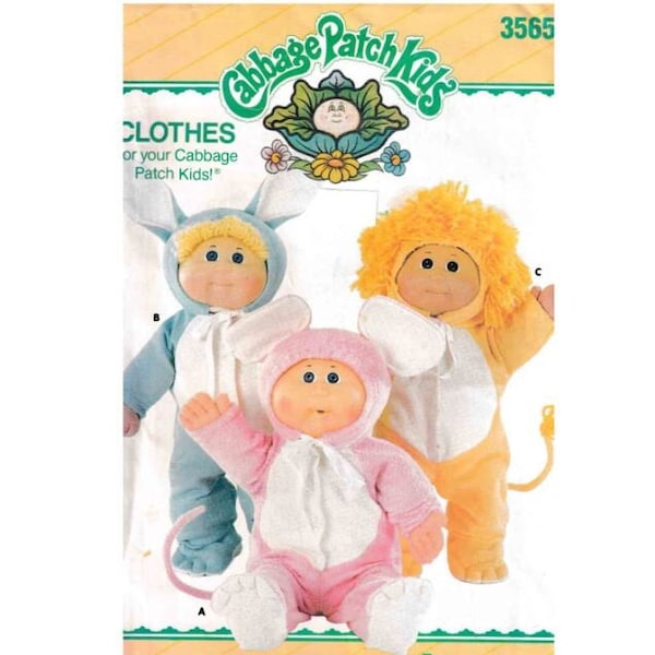 Cabbage Patch Kids Clothes Pattern - Butterick 3565