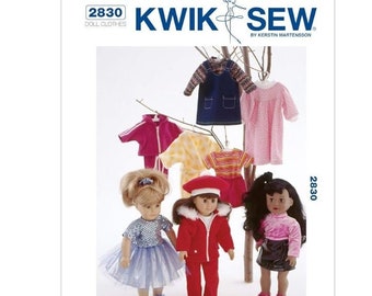 Kwik Sew K2830 Puppenkleidung Passend für 45 cm Puppen Schnittmuster - PDF Download