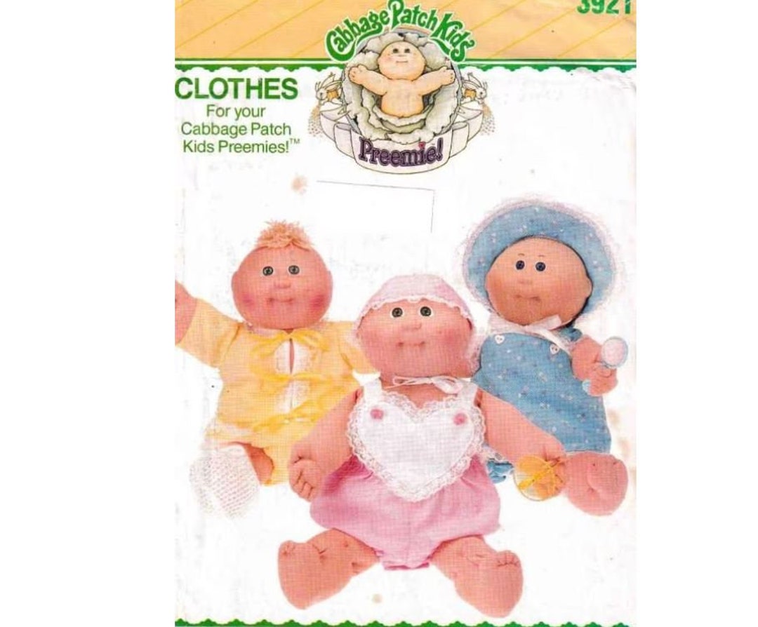 Cabbage Patch Kids - PREMMIE Sewing Pattern - Butterick 3921 - Etsy