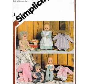 Simplicity 5615 - Med 15&quot;-16&quot; - Dolls Sewing Pattern for Baby Dolls - Full wardrobe